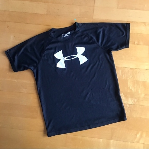 Under Armour Short Sleeve Logo Tee, Black, Camo, Youth Large (or Adult XS/S) - Picture 3 of 13